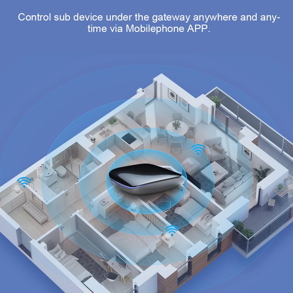 BLAIS Tuya Zigbee BT Gateway Hub Automatización inteligente del hogar para dispositivos Zigbee APLICACIÓN de teléfono inteligente Gateway de control remoto Compatible con Home