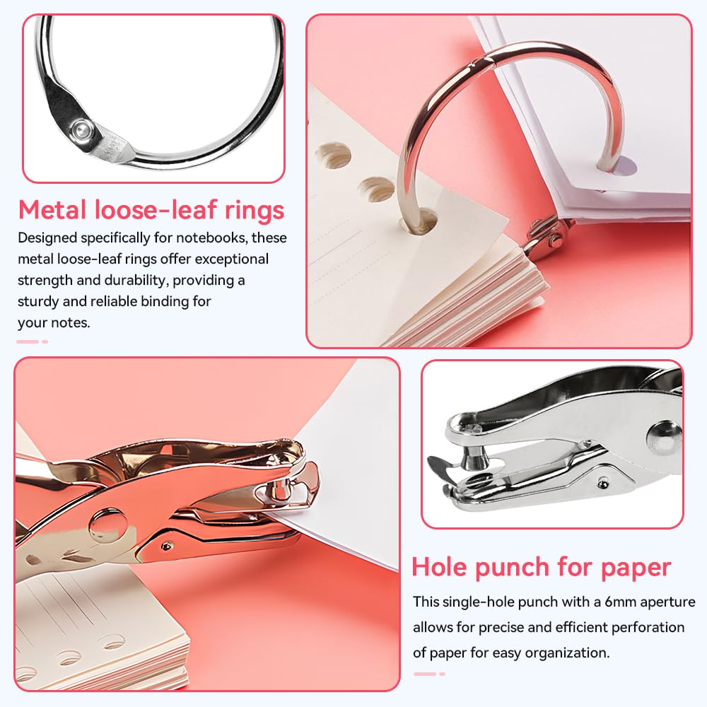 Set Anelli Metallici Apribili 20mm 25mm per Raccoglitore Fogli Quaderni Album