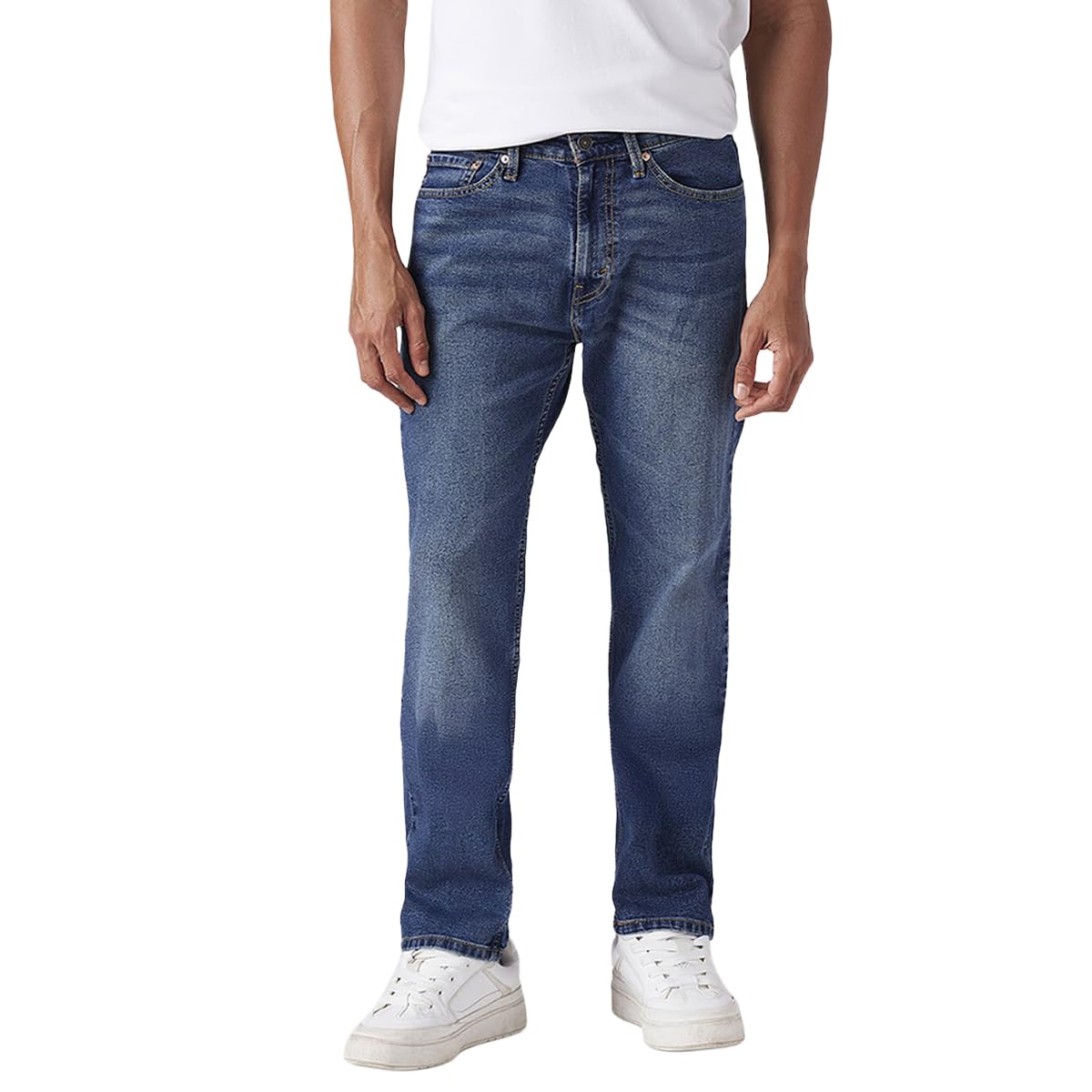 levi's Men's 505 Blue Straight fit mid Rise Jeans-picture-29