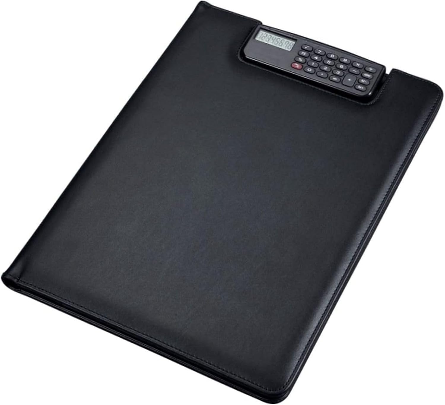 Alassio 31500 - Cartella per conferenza con clip-calcolatrice, A4, dimensioni ca. 32,5x24x2 cm, nero