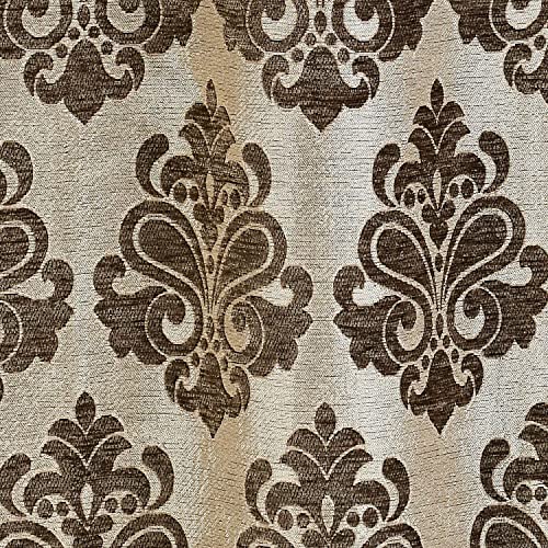 Image of Saral Home Grey Chenille Room Darkening Door Grommet Abstract Opaque Curtain - (Set of 1, 4X7 Feet)