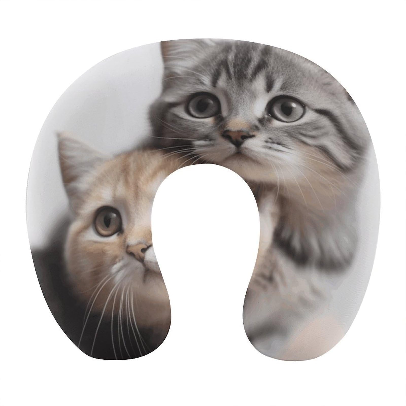 FekiLoot Cats Travel Pillow,U Shaped Office Napping Pillow Support Neck and Head Comfortable Travel Neck Pillow U Shape Sleeping Essentials for Long Haul Flights