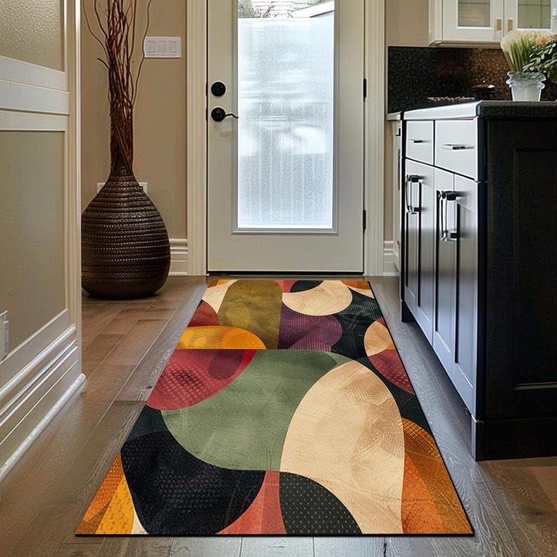 Tapis moderne formes abstraites pour déco chambre cocooning - 3