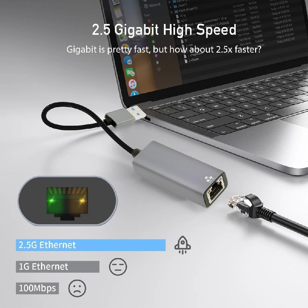 cablecc Cavo adattatore RJ45 2.5Gbps 2500Mbps a USB 3.0 GBE 1000Mbps Gigabit Ethernet LAN cavo adattatore per scheda madre desktop
