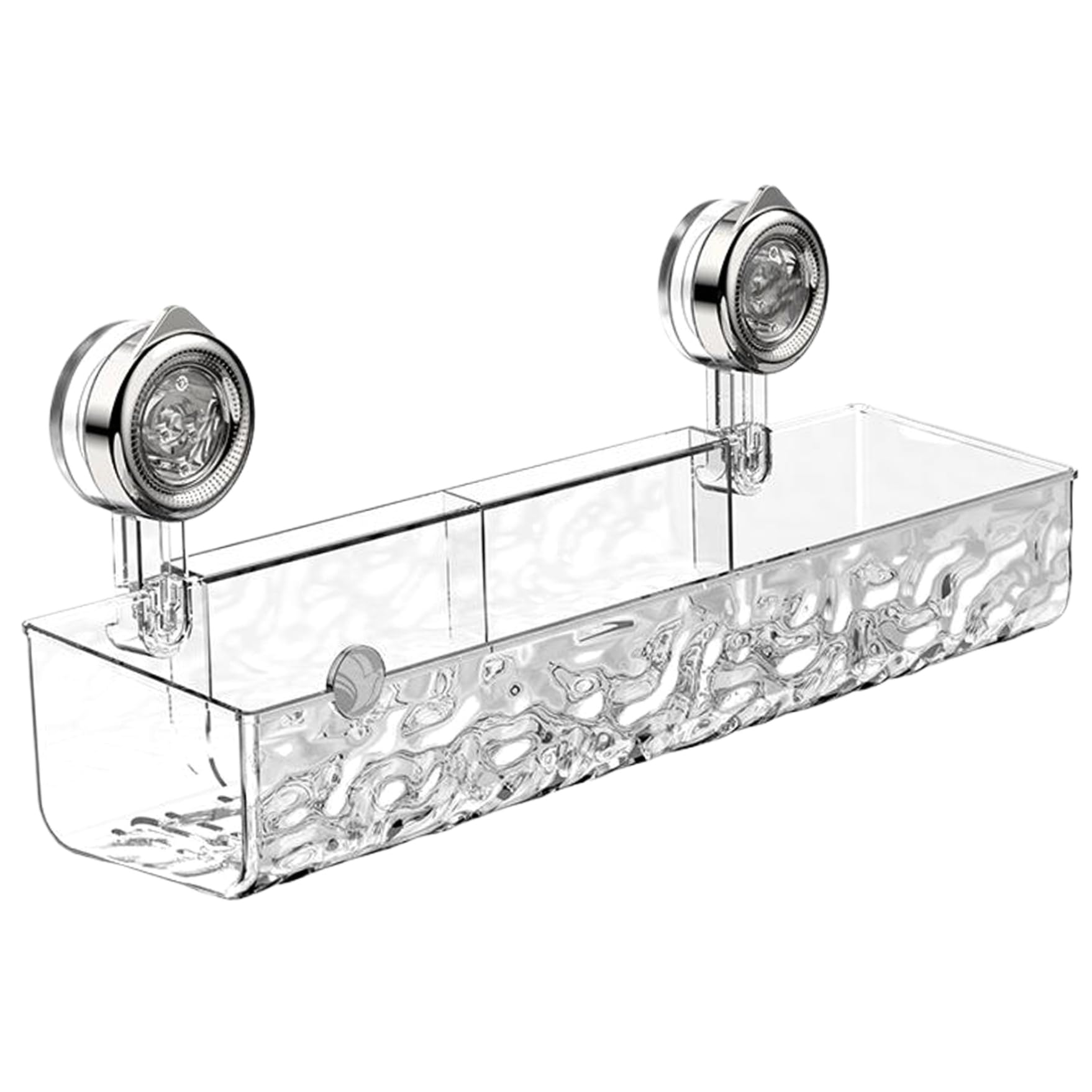 Shower Caddy 15x3 9x5 5 Thickened Suction Cup Storage Rack with Drain Quick Setup Clean No Drill Wall