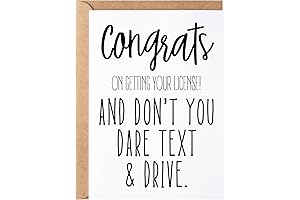 Naughty New Driver Greeting Card, Funny Blank Inside Card To Say Congrats...