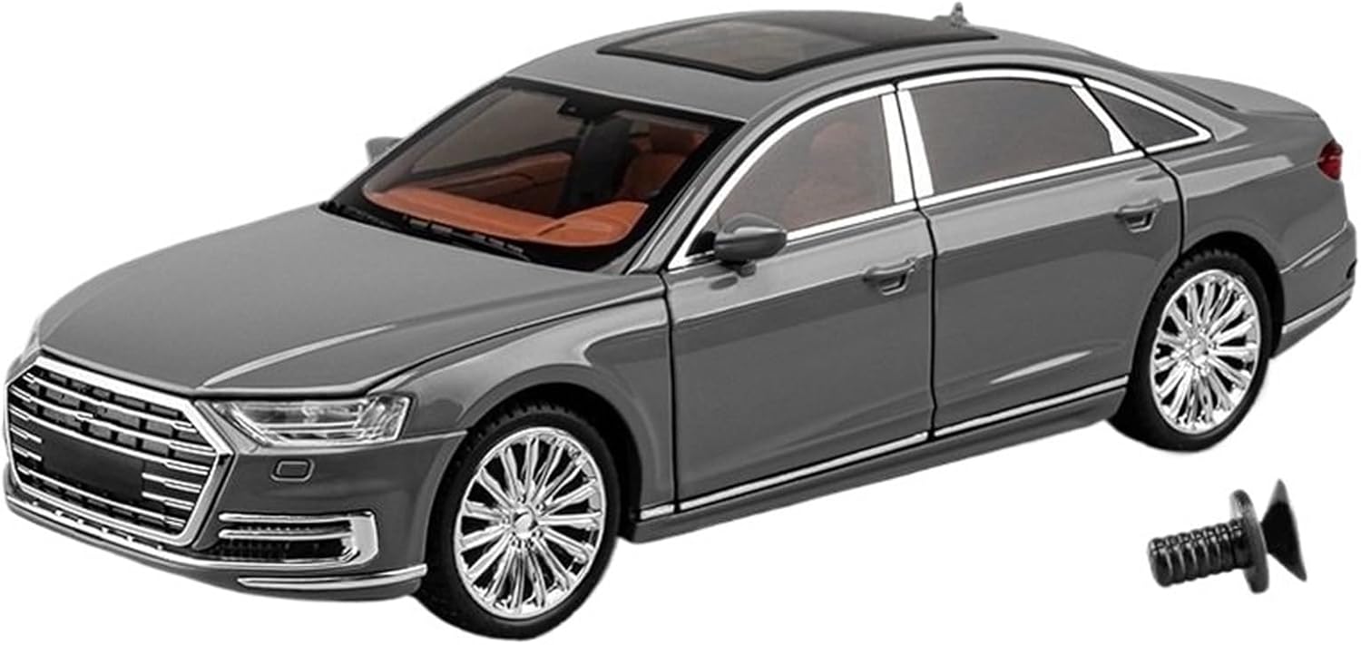 1:24 Alloy Flash Car Model - White Power Control Toys(Grey)