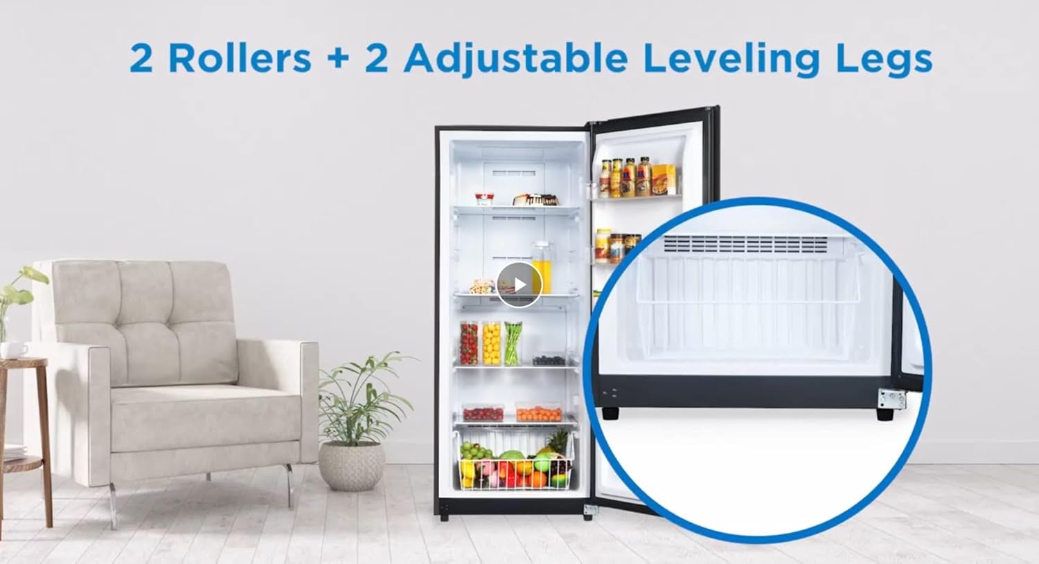 BLACK+DECKER 14 Cu. Ft. Convertible Freezer Refrigerator, Upright Freezer with Glass Shelves, ENERGY STAR rated, Frost Free, BUC1400XS, Stainless Look