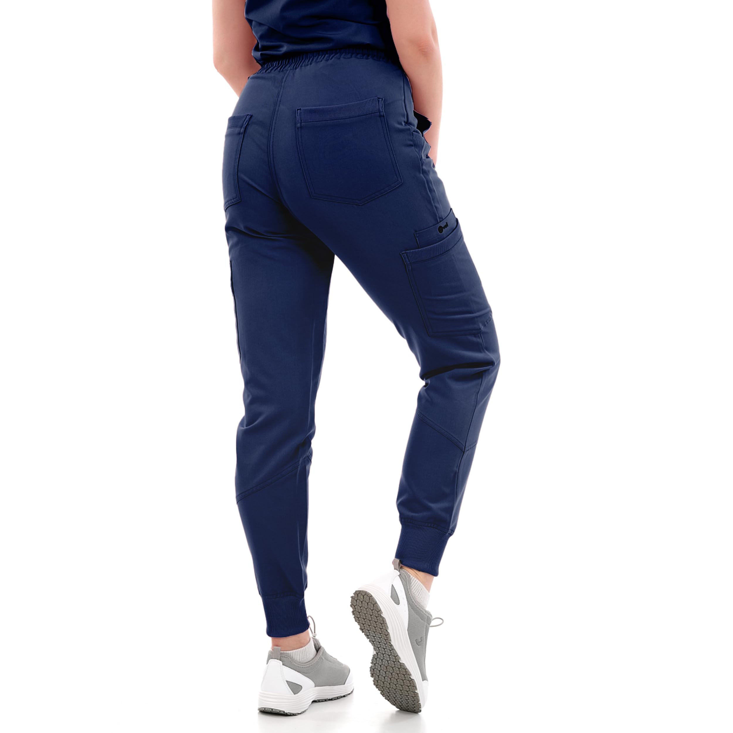 B-well Ricci Pantalón Sanitario Mujer Pantalones Sanitarios Mujer Uniformes Sanitarios Mujer con Elastano 7 Bolsillos