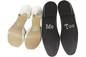 Clear Rhinestone "I Do, Me Too" Stickers for Bridal Shoes