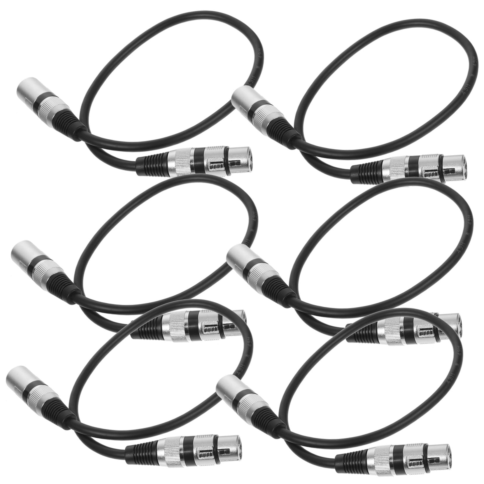 6 Stück 3-poliges Xlr Mikrofonkabel mit Xlr Stecker