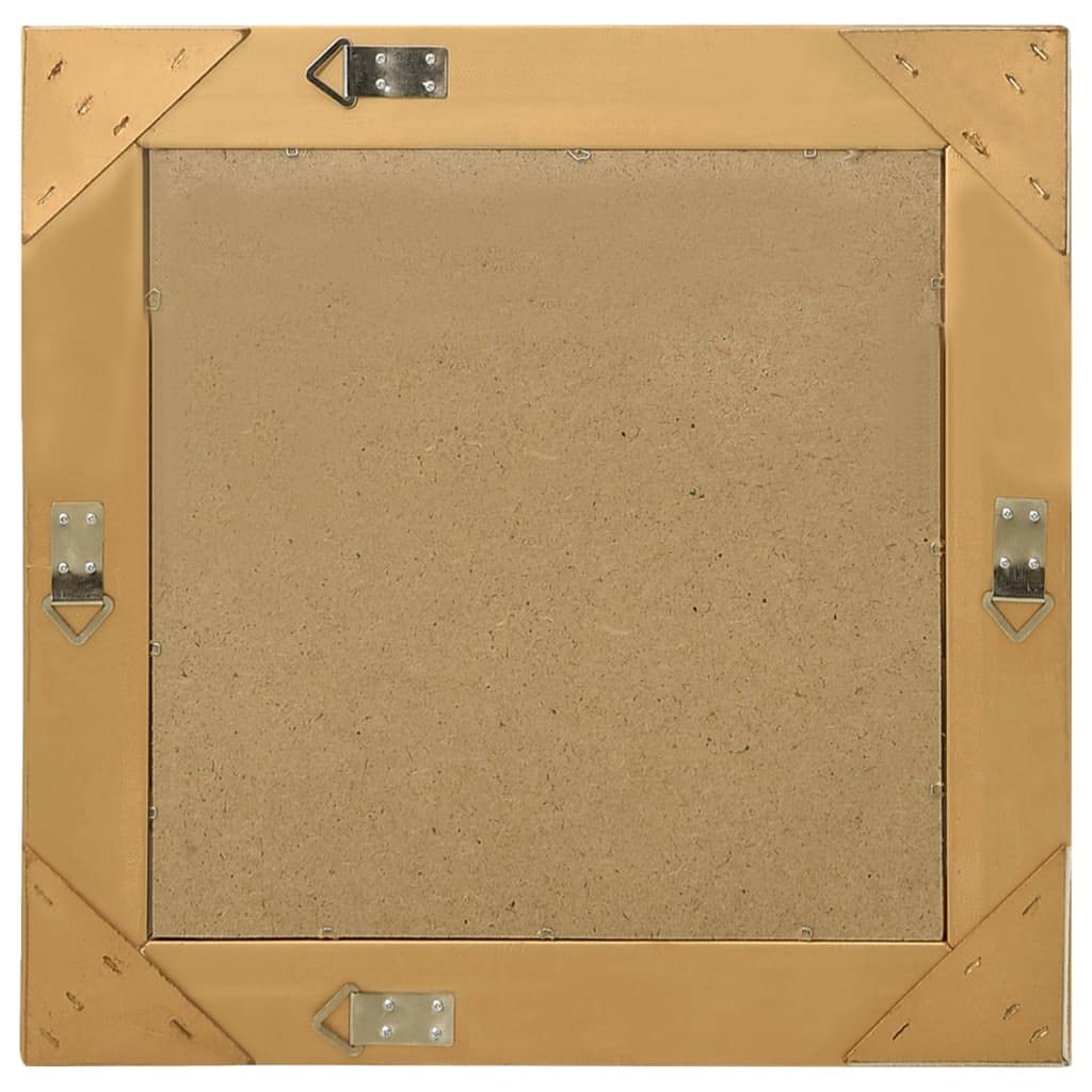Espejo de pared de estilo barroco, 50 x 50 cm, dorado, aspecto antiguo, decoración de pared con marco de madera, espejo decorativo para pasillo y vestidor