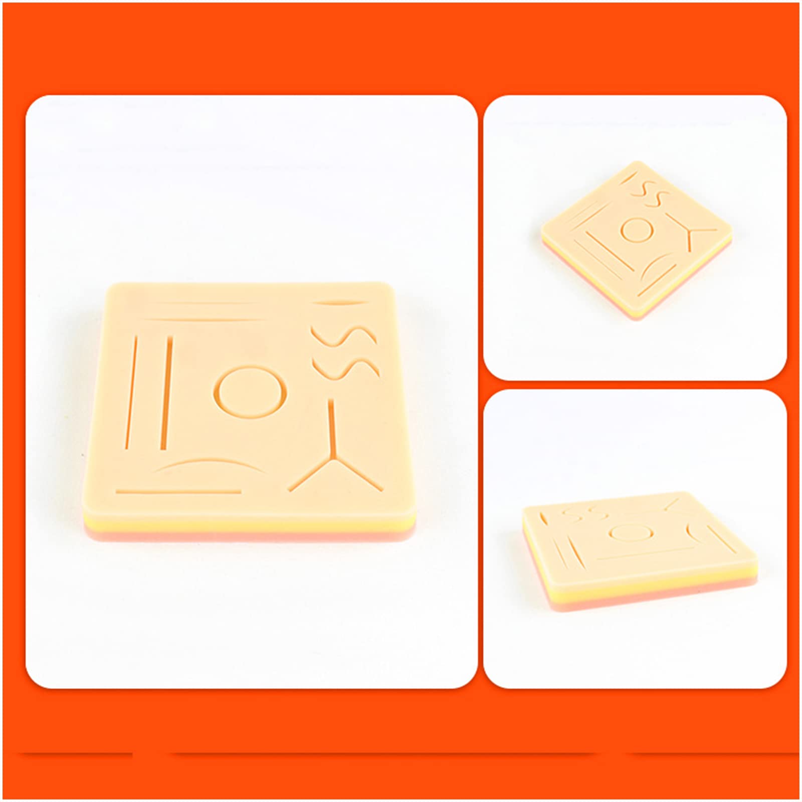ERNZI Modello di Sutura della Pelle Scuola Infermieristica Seam Training Seam Pad Training Seam Silicone Modello di Esercizio per Gli Accessori della Macchina da Cucire (Grandi Dimensioni)