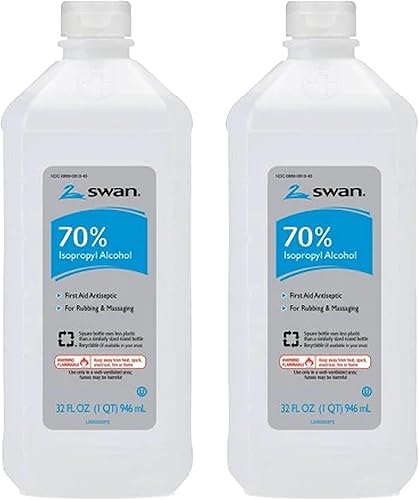 Miniatura 1 de Swan 70 alcohol para frotar 1 cuarto 320fl oz 32 onzas líquidas paquete de 2