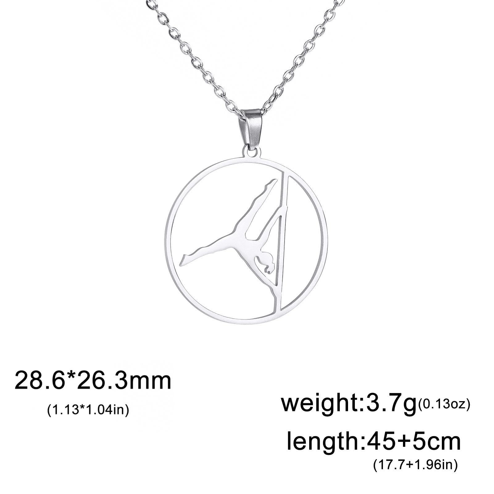Classico Collana Uomo Donna Gioielli Ciondolo Pendente Necklace Artistic Gymnastics Pole Dance Support Action Pendant Necklace