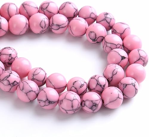 Vista 55 de 38 cuentas de cristal de cuarzo rosa brasileño de piedra natural de 0.394 pulgadas para hacer joyas y pulseras Cuarzo rosa de Brasil