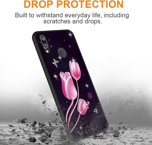 Miniatura 3 de Yoedge Funda para Huawei P20 Lite, Delgada Suave Silicona Gel TPU Caso a prueba de golpes de lujo 3D Relieve Floral Patrón de impresión
