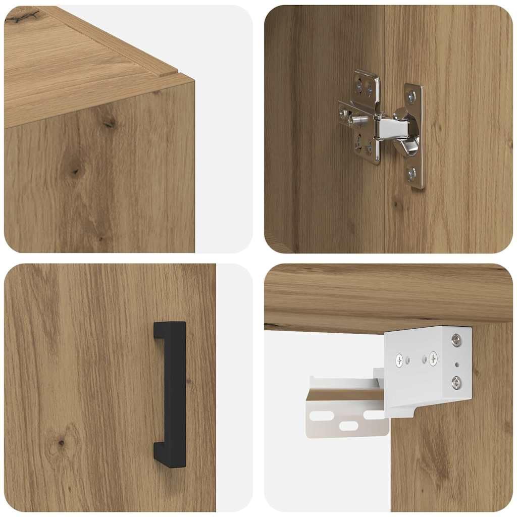 Braun Szafa montowana na ścianie, 69,5 x 34 x 90 cm, materiał drewnopochodny, z 2 drzwiami, oszczędność miejsca do przechowywania, do salonu, sypialni, uniwersalny mebel