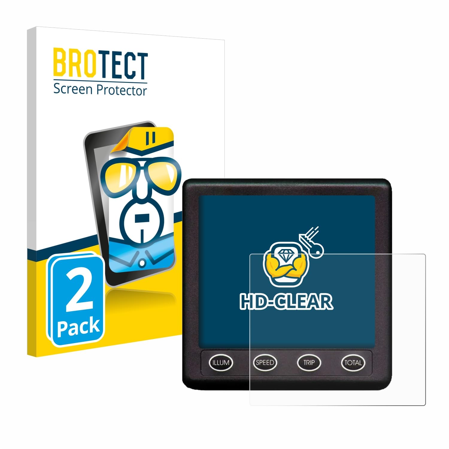 brotect Screen Protector Compatible with NASA Marine Instruments Clipper Duet System (2 Pack) - HD-Clear Protection Film