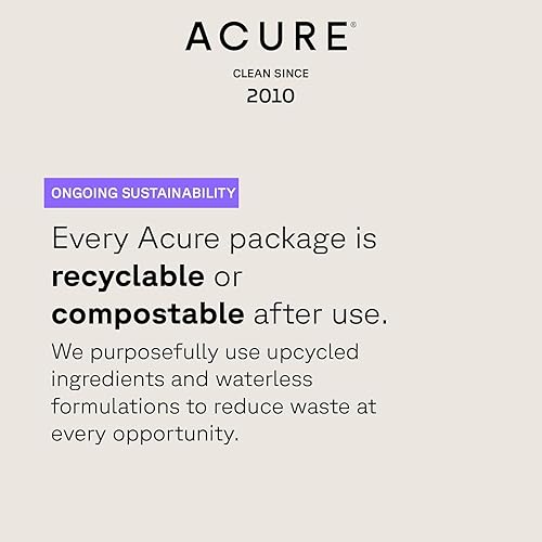 Miniatura 8 de Acure Exfoliante facial iluminador 4 onzas líquidas todo tipo de piel algas marinas y arcilla verde francesa suaviza desintoxica y limpia