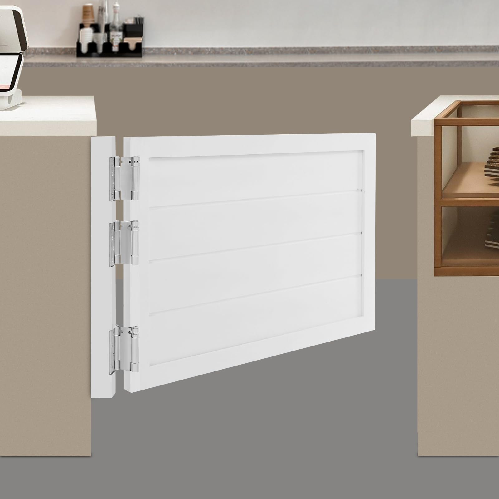 Saloontür 90 x 60cm Pendeltüren Schwingtür für Cafés-Weiß