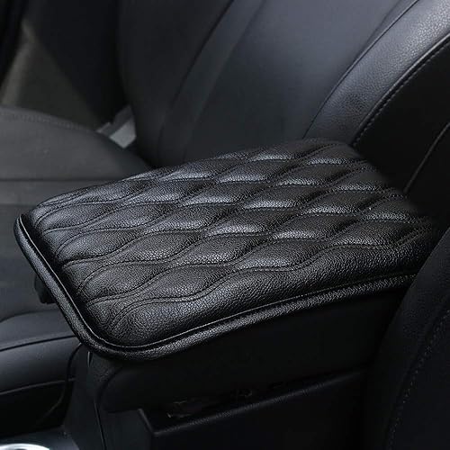 Miniatura 1 de EGBANG Funda para consola central de automóvil, almohadillas para reposabrazos, de piel sintética, funda para reposabrazos de automóvil, protector