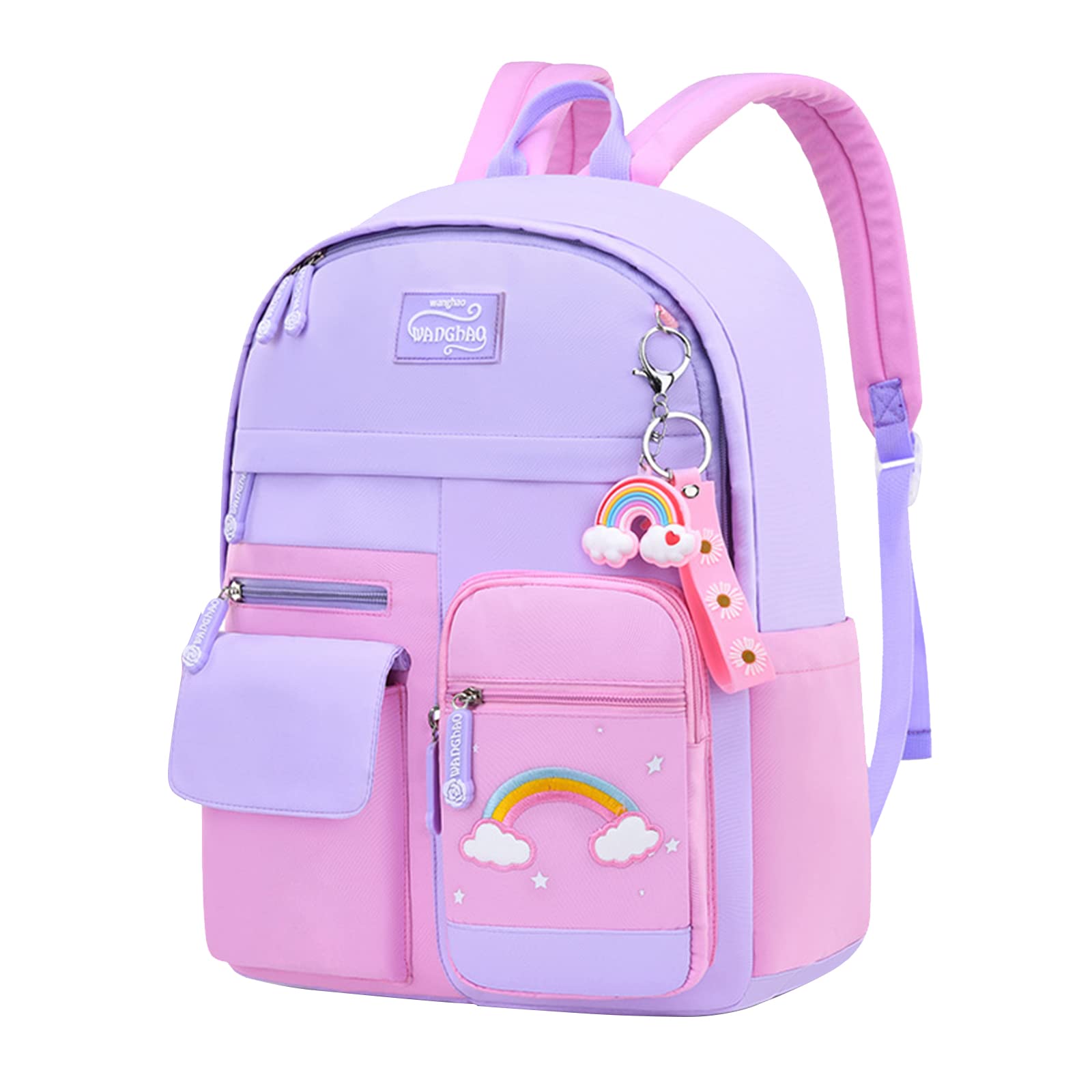 Amythe Mochila Escolar Niña, Mochila Infantil para niños de 6 a 10 años, Mochila Guarderia Niñas, Mochila Colegio para Niñas Ligera e Impermeable de Nailon, 30 x 12 x 41 cm