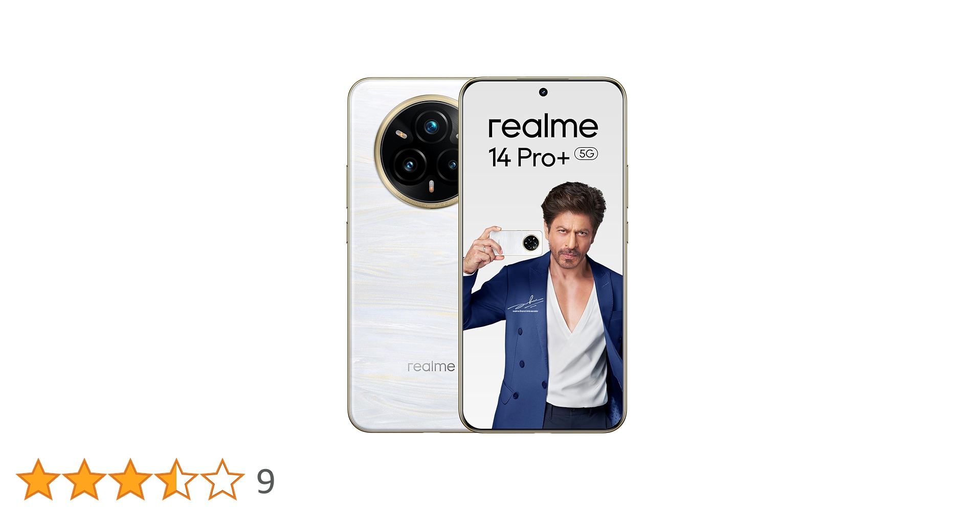 realme 14 Pro+ 5G Smartphone 8+256GB Pearl White, 6.83-inch