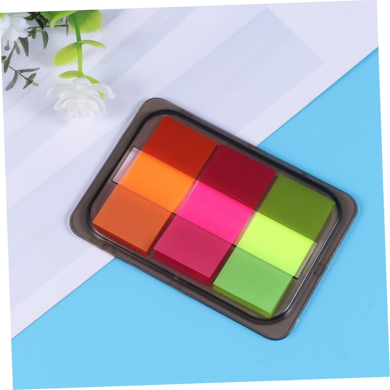 Operitacx 30packungen Neon Haftmarker Farbcodierte Sticky Memo Notizen Für Seitenmarkierung Für Büro Schule Und Zuhause Schreibbare Lesezeichen Leuchtenden Farben
