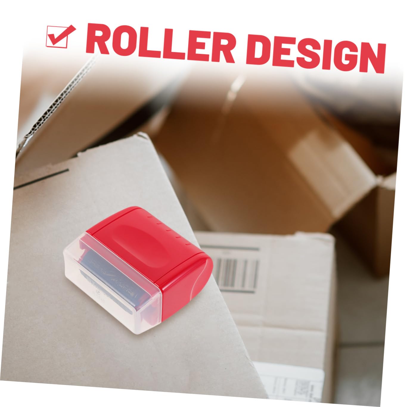 VILLCASE 4pezzi Multi-function Roller Stamp Privacy Seal for Home Use Garbled Code Covering for Bills and Personal Documents Easy to Use Large