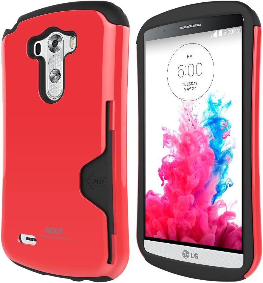 honefoam Golf Series Shockproof Bumper Case for Lg G3 (Red)