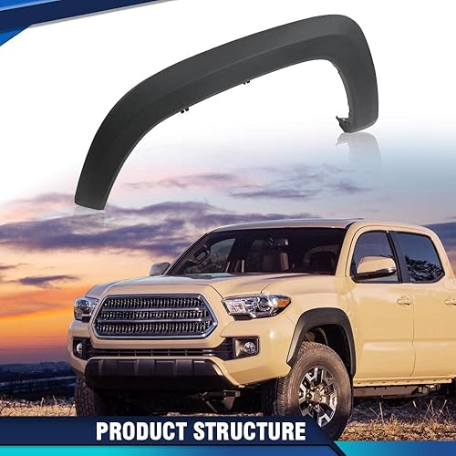 Miniatura 9 de PIT66 Guardabarros delanteros compatibles con Toyota Tacoma 2016-2021, 7587204060, TO1290109 Lado del conductor