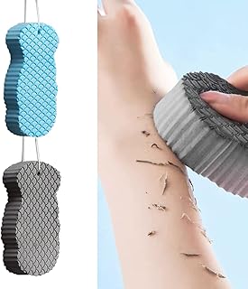 Esponja de banho esfoliante 2 peças, escova de banho de esponja de banho 3D, esponjas de banho macias para banho, removedor de pele morta para o corpo, esponja de banho para bebês adultos（R标店铺，跟卖必送小红旗