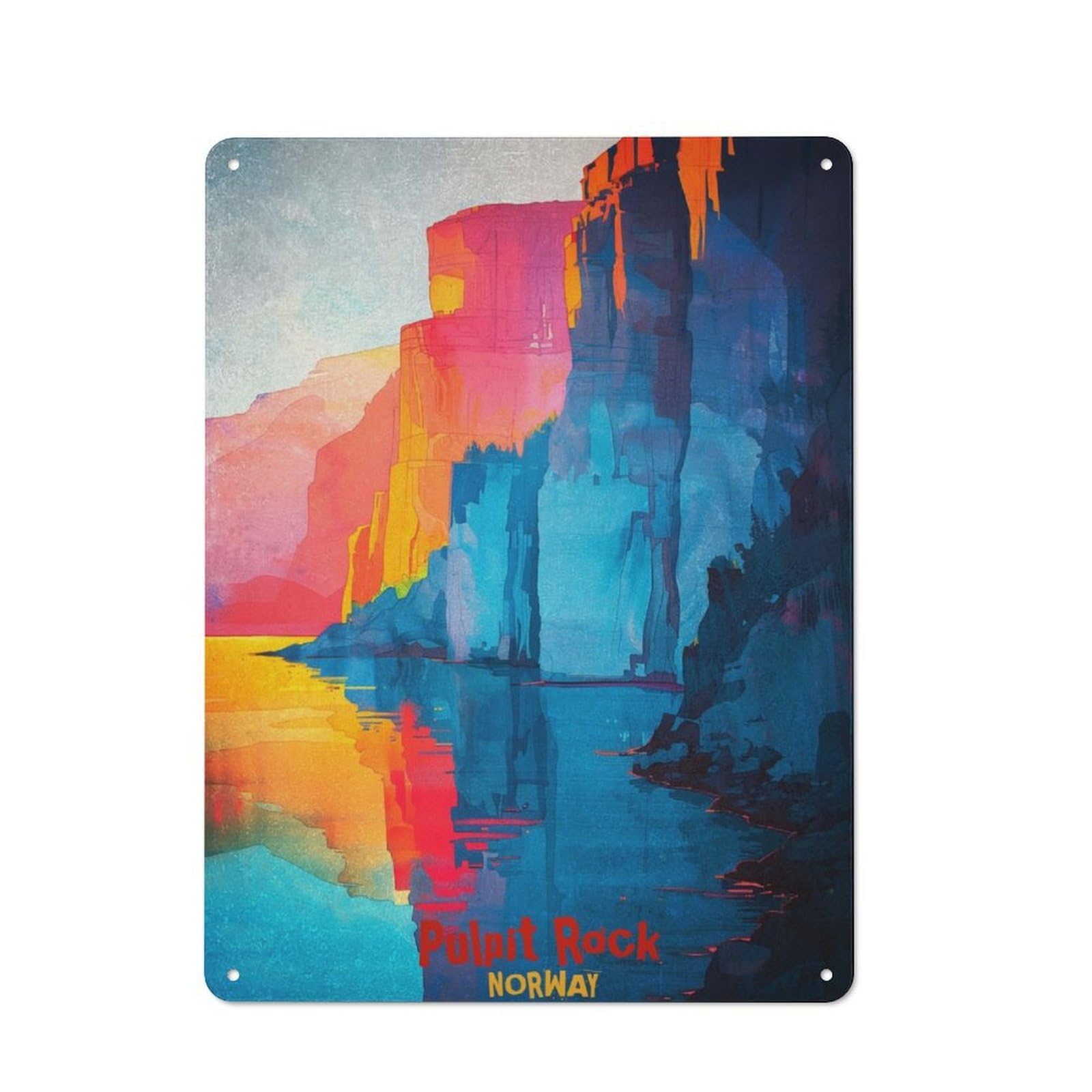 Junmoney Pulpit Rock Art Tin Wall Plaque 40X30cm With For Hobby Room Or Studio, For Updating Hobby Room And Studio After Moving