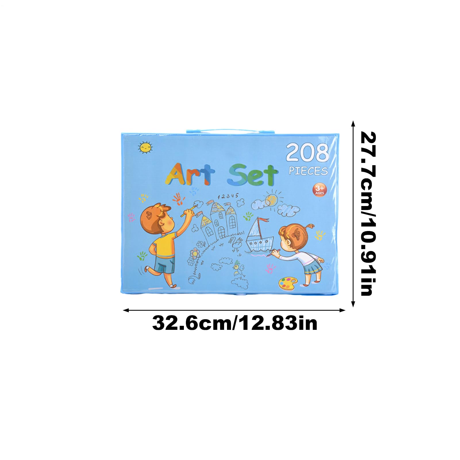 Malset für Kinder, tragbar, faltbar, Malset für Mädchen, für Zuhause, Desktop, Studio, Outdoor, College, Vorschule, Schule, Wandbild, Party, Geburtstag, Urlaub, Reisen