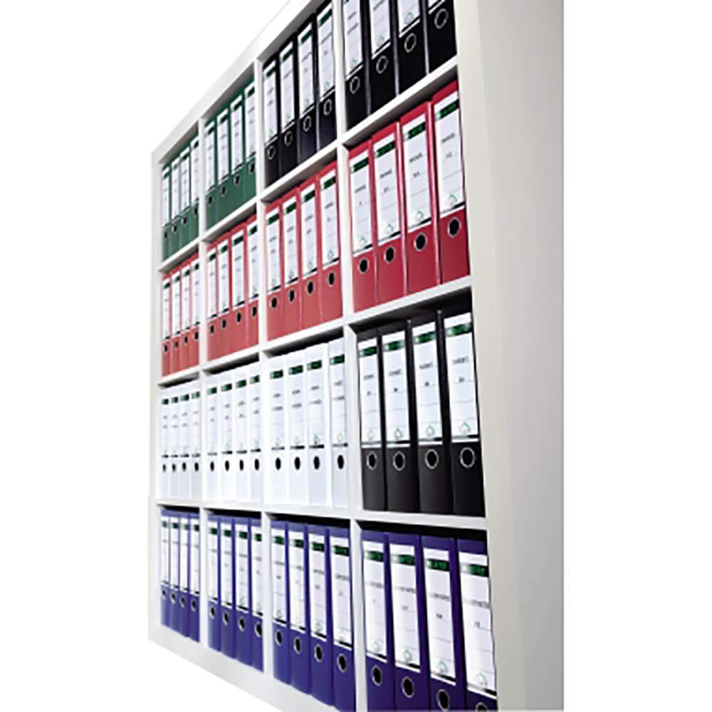 Leitz PC-beschriftbare Rückenschilder selbstklebend für Standard- und Hartpappe-Ordner, 125 Stück, Langes und schmales Format, 39 x 285 mm, Papier, rot, 16880025