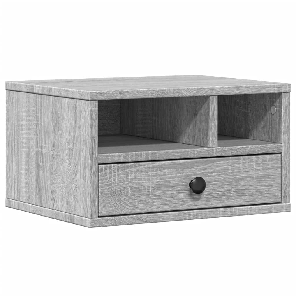 Druckerständer Grau Sonoma 40x32x22,5 cm Holzwerkstoff Beistelltisch für Büro Wohnzimmer Schlafzimmer