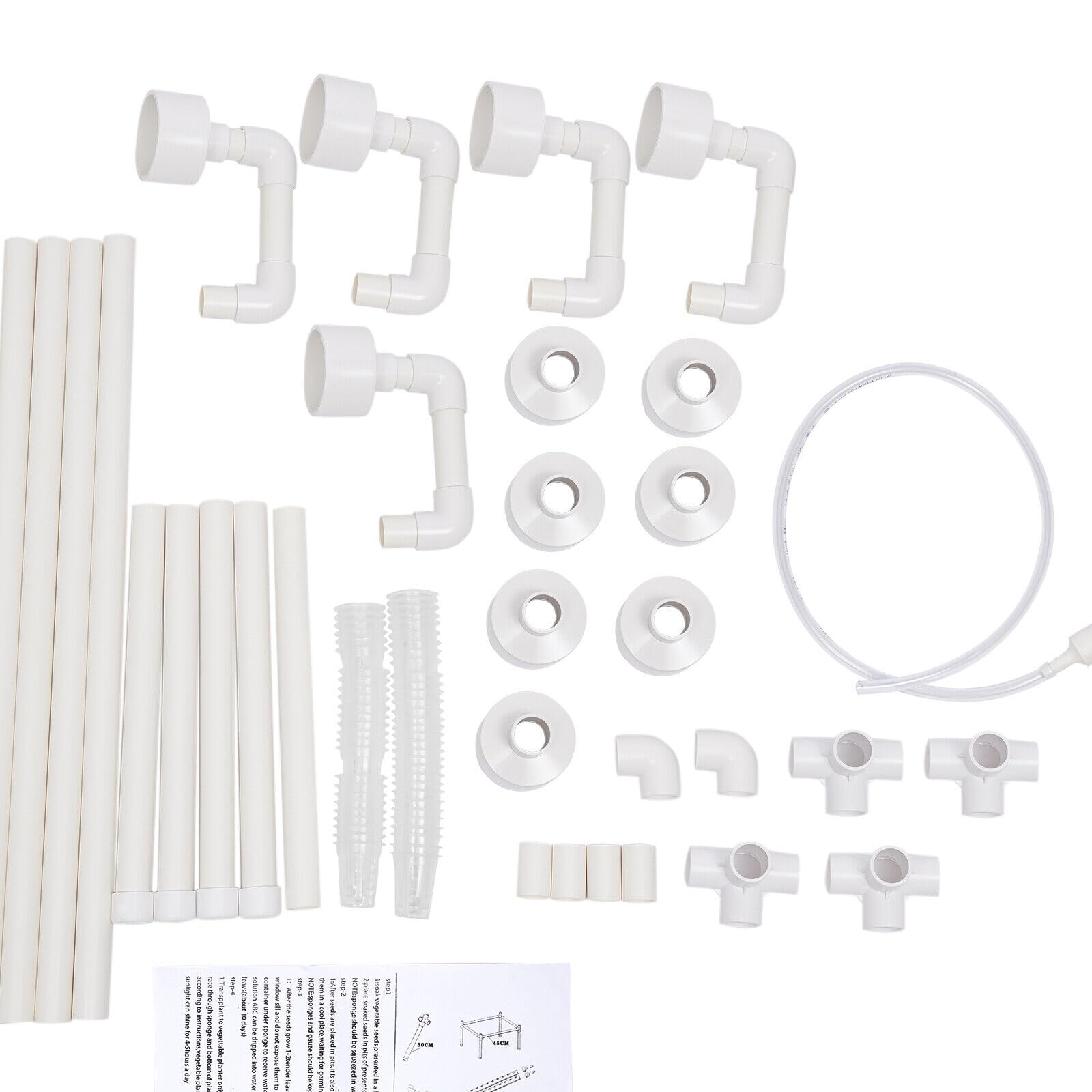 Kit de culture hydroponique, 54 trous, 6 tuyaux, une couche de culture hydroponique, en PVC, 1 couche, kit d'outils pour plantes de jardin, film d'irrigation, système d'arrosage de jardin