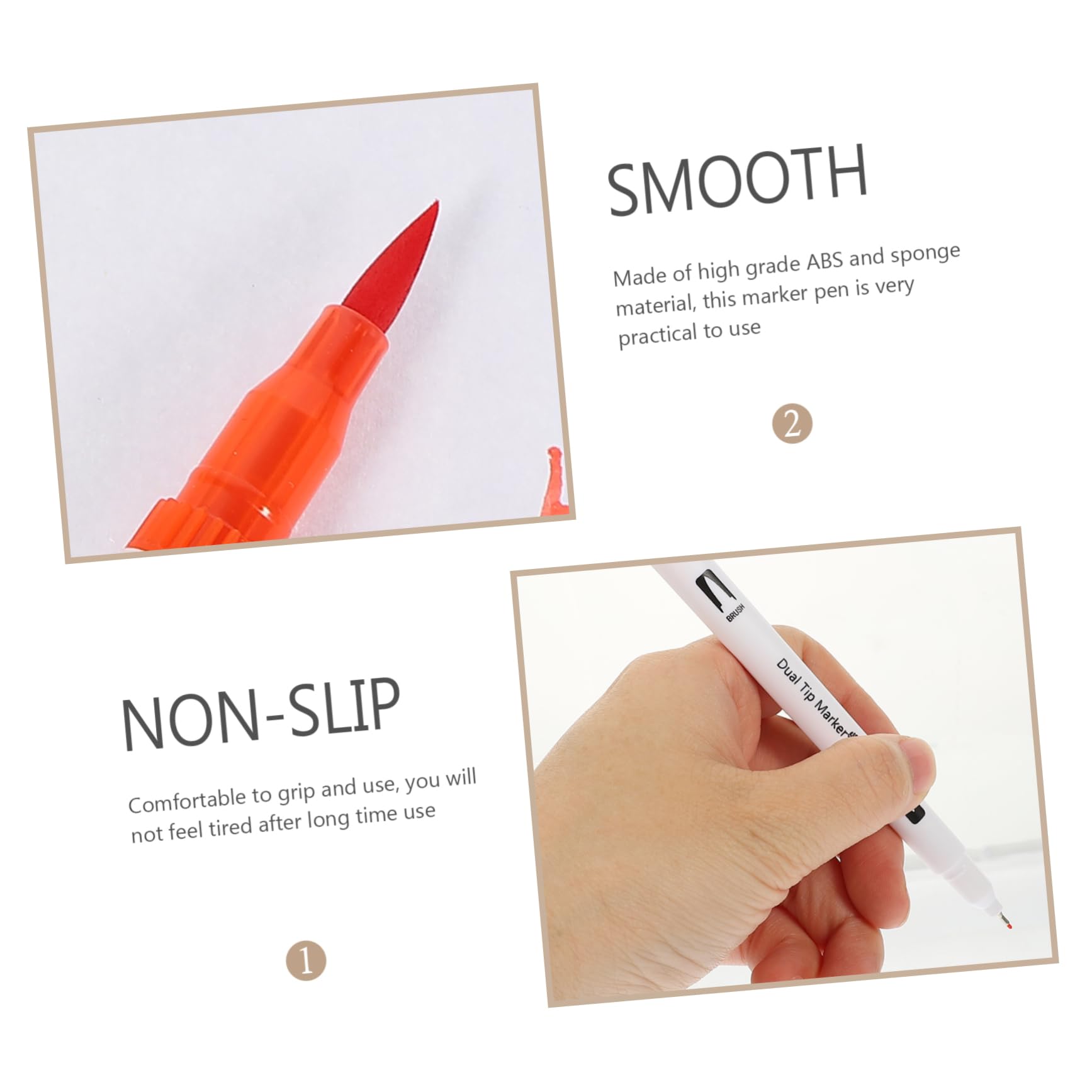 DOITOOL 100pièces Lot de Feutres Pinceau pour Coloriage Écriture Et Projets Artistiques
