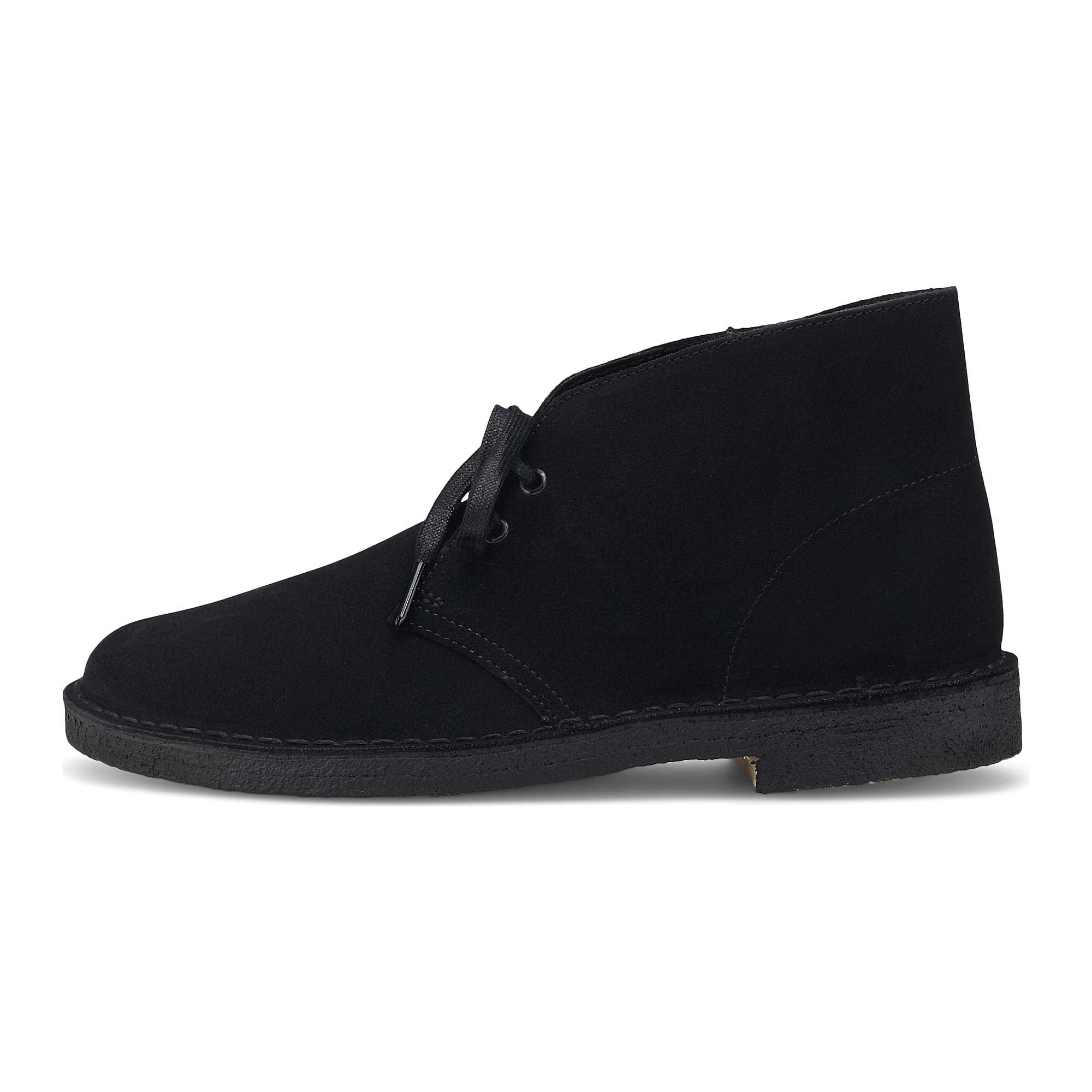 Clarks Para Hombre. 26155480 Botas De Piel Desert Negro (42), Plano, Ante, Cordones, Casual-image
