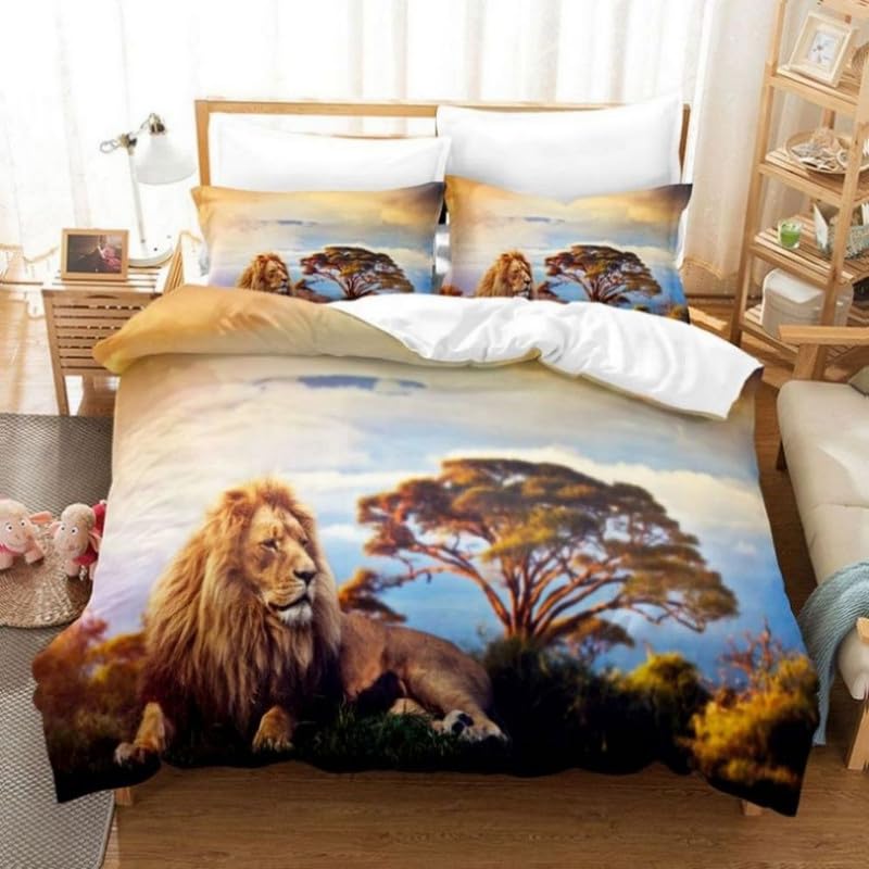 Housse de Couette 220x240 Lion Bleu pour Transformer la Décoration de Votre Chambre