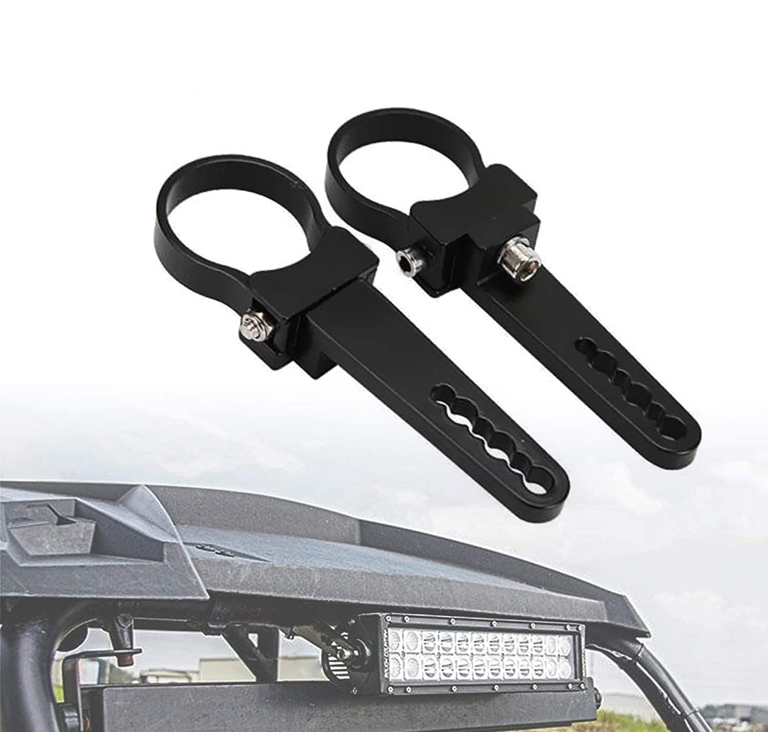 Mounting Brackets for LED Light Bar, 2 Pcs 1.75" Tube Clamps 360 Degree Rotatable Bull Bar Nudge Bar Tube Clamp Mounting Bracket Kit