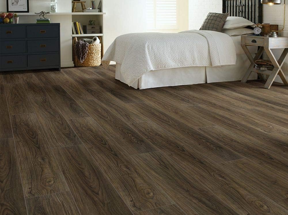 Shaw Floors 704SA07077 Awaken HD+ Accent Vinyl Flooring, Vintage Leather, 17 Square Feet