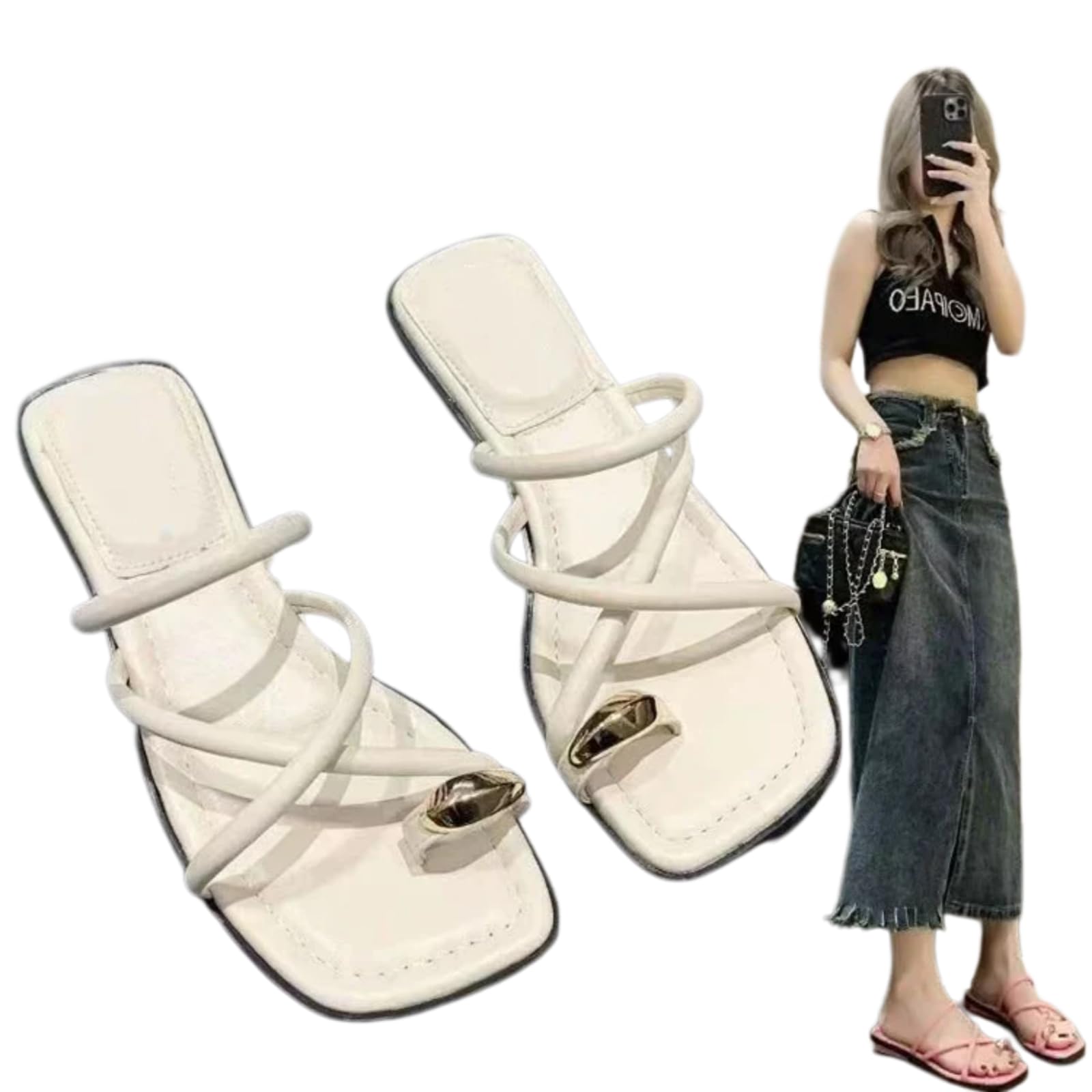 Sandales Crisscross Femme Chic pour Vos Sorties d'Été et Balades à la Plage