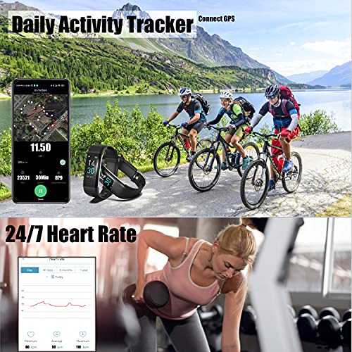 ENGERWALL Fitness Tracker with Step Counter/Calories/Stopwatch, Activity Tracker with Heart Rate Monitor, IP68, Health Tracker with Sleep Tracker, Smartwatch, Pedometer Watch for Women Men Kids - Thumbnail 3