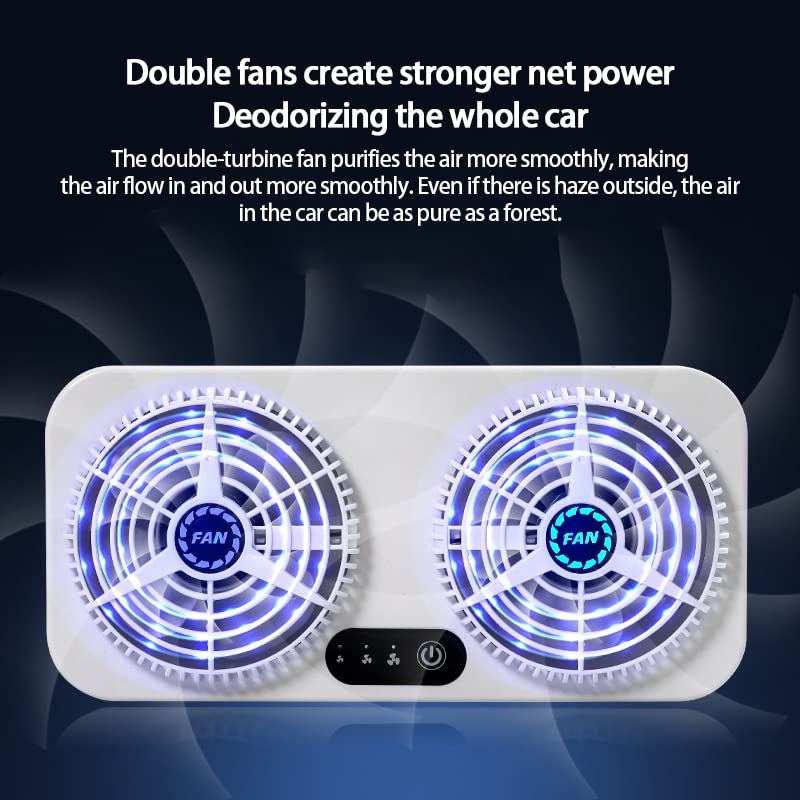 Amazon | 車用排気ファン 換気扇 2連 窓設置 USB駆動 空気循環 熱気