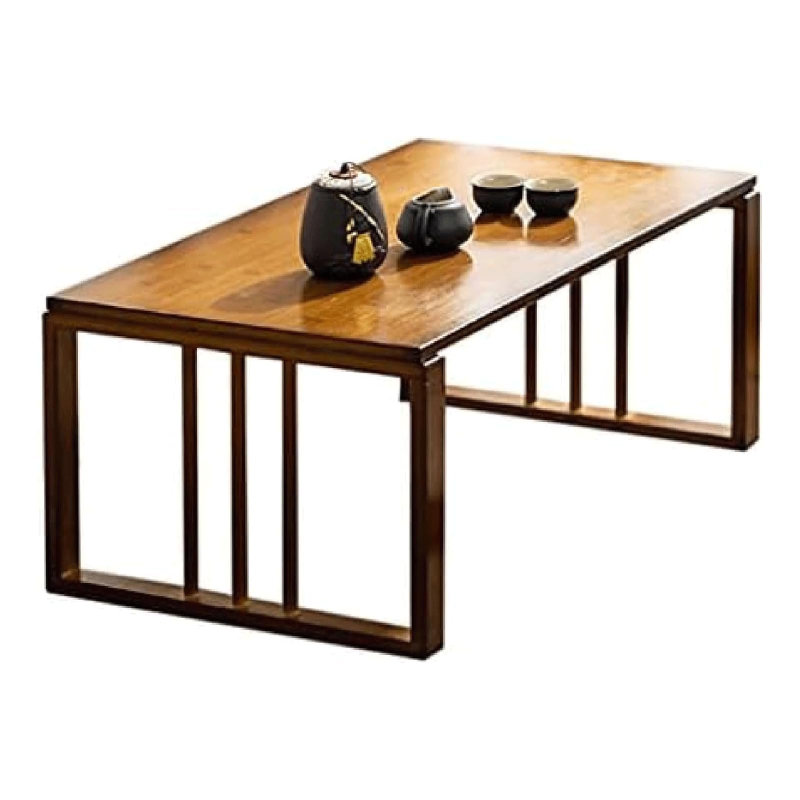 Petite table à thé en bambou compacte pour optimiser les petits espaces