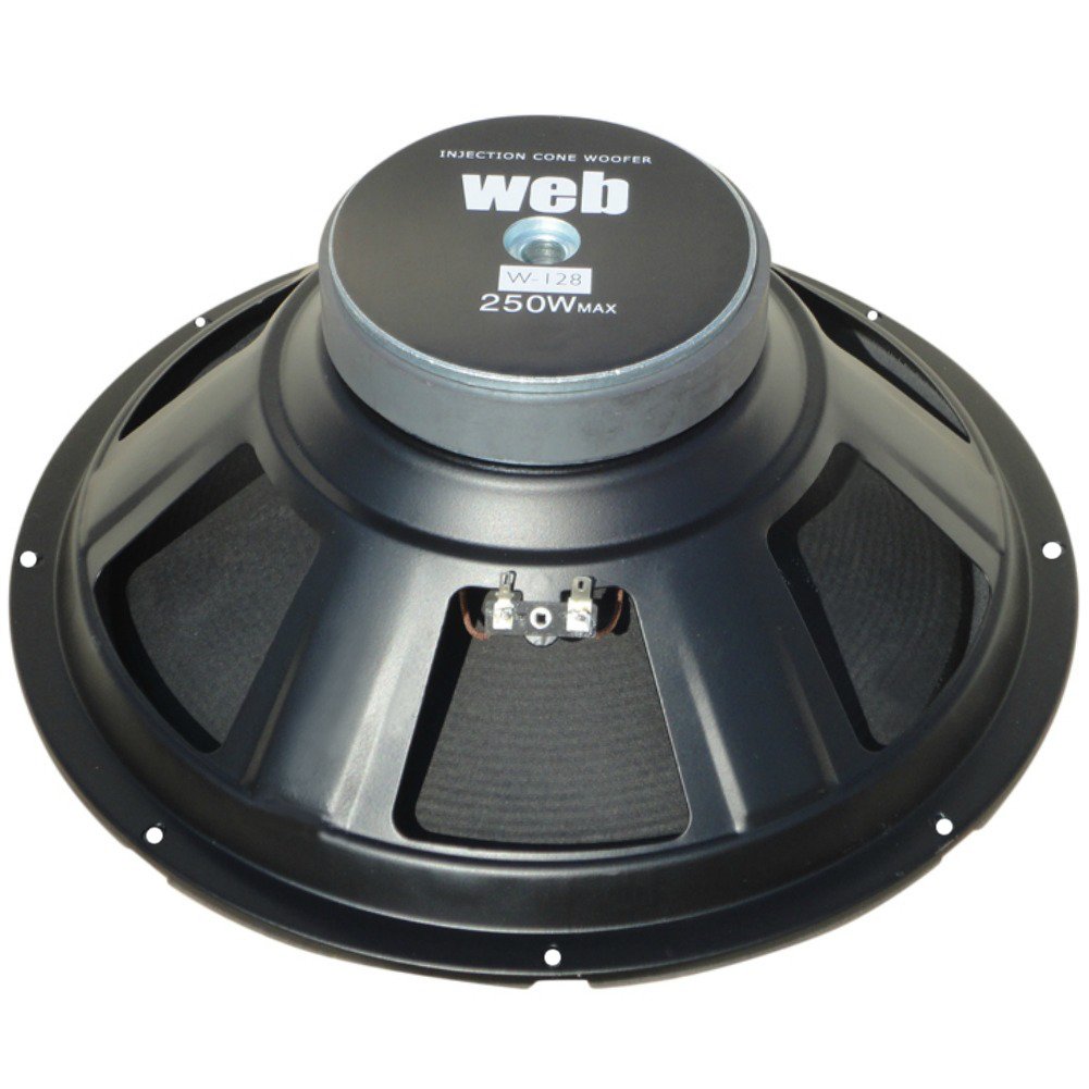 1 WEB W-128 Altavoz woofer 30,00 cm 300 mm 12" 125 vatios rms 250 vatios máx con impedancia 8 ohmios Discoteca casa sensibilidad 94 db, 1 Pieza