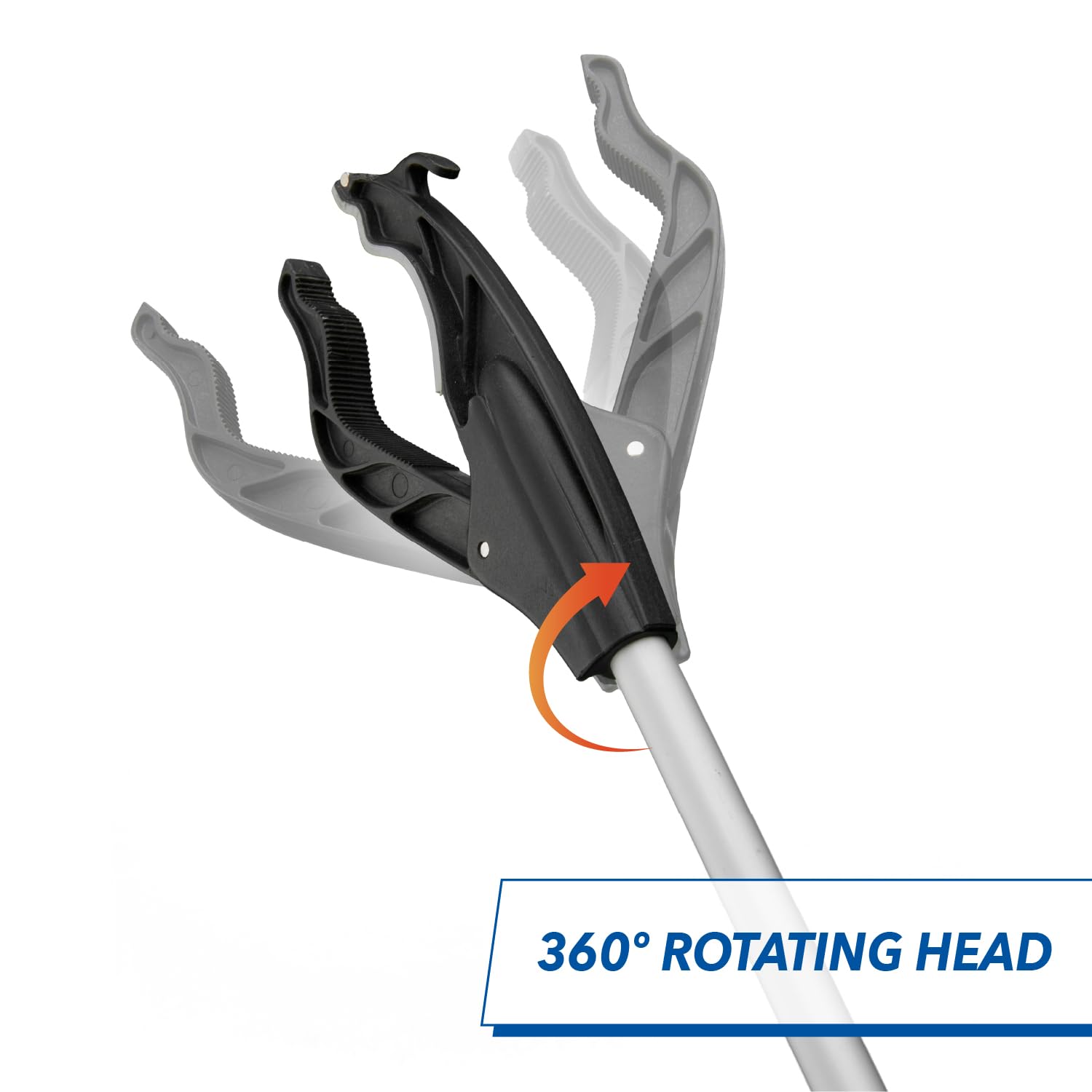 Unger Greifer Greifhilfe, leichtes Mehrzweck-Tonabnehmer mit Triggergriff, um 360 Grad drehbarer Kopf und magnetischer Spitze, Sortiert, 32", 9