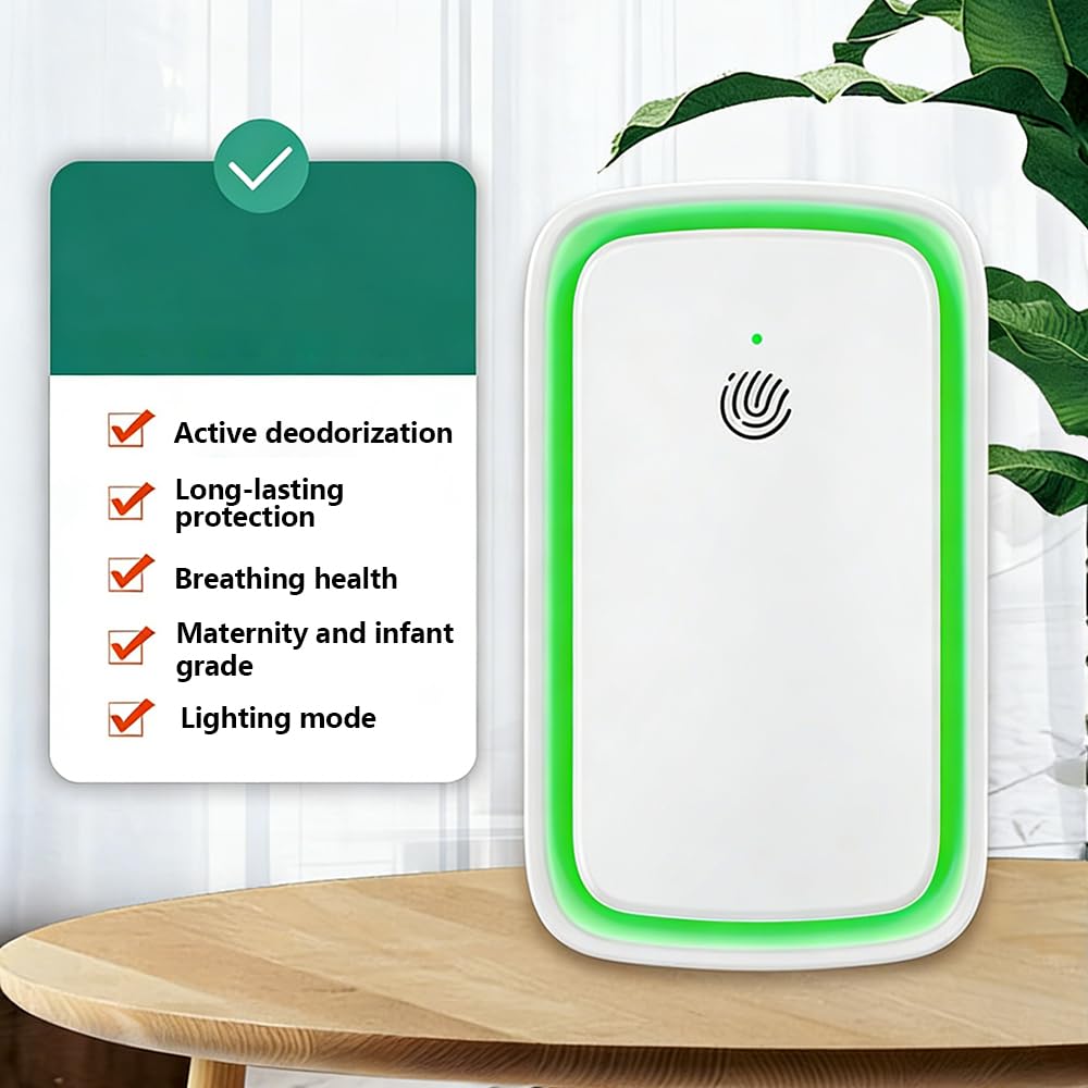 Clarifion Air Ionizer Plug-In Home Air Freshener Filterless Design for Pet & Kitchen Odor Dust Smoke - Portable for Bedroom Travel (4Pack) — view 5